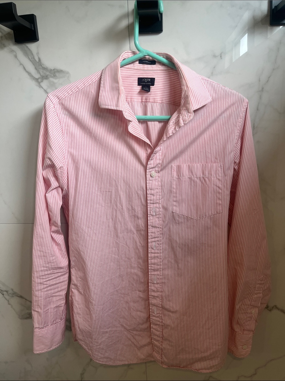 J. Crew Men's Pink Striped Dress Shirt